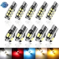 10pcs Canbus T10 Led W5w Car Interior Lights 168 194 Led Bulb For Car Lamps Car Side Light Bulbs On Cars License Plate Lamp - Si