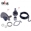 Glixal Gy6 49cc 50cc 55mm Kick Start Shaft With Idle Gear Sets For Chinese 139qma 139qmb Scooter Moped Atv (20t+8t) - Engines &a