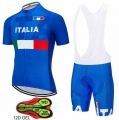 Hot ITALIA Pro Team Cycling Jersey Set Men Short Sleeve Bike Wear Jersey Set BiB Shorts Gel Pad Blue Cycling Clothing|Cycling