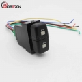 1pc Led Light Dual Key Switch Central Door Lock Switch Unlock Button For Mitsubishi Pajero V73