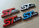 1X Metal STLine ST line Rear Car Emblem Badge Chrome Sticker for FORD FIESTA FOCUS MONDEO Auto Car Styling