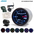 2" 52mm 7 Color Led Smoke Face Car Auto Bar Turbo Boost Gauge Meter With Sensor And Holder Ad-ga52boostbar - Boost Gauges -