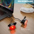 Bicycle Light LED Rear Tail Light Waterproof USB Rechargeable Mountain Bike Bicycle Light Night Riding Safety Warning Light|Bicy