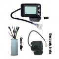 24v/36v Folding Scooter Controller Accessories 5.5 Inch Carbon Fiber Scooter Bike Controller Lcd Display Brake Accelerator Set -