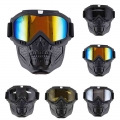 Motorcycle Goggles Mask Windproof Skull Motocross Goggles Racing Helmet Anti ultraviolet Dust proof Cycling Protective Glasses|C