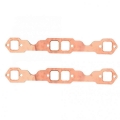 2pcs Square Port Copper Plating Header Exhaust Gaskets Reusable Fit for SBC Chevy 327 305 350|Exhaust Gaskets| - ebikpro.