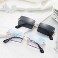 Small Rectangle Sunglasses Summer Uv400 Eyewear 2020 Newest Trendy Women And Men Rimless Cycling Sun Glasses Shades - Cycling Su