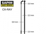 Sapim Cx-ray Aero Bladed Spokes Bend(j-hook), Straight Pull Cx Ray Spoke 2.0-0.9*2.2-2.0mm, 206-306 Mm, Black Only - Bicycle Spo