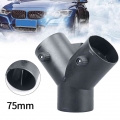 75mm Y Branch Diesel Heater Air Vent Duct Joiner Hose Pipe Ducting Connector Splitter Outlet Connector Regulator Flap Valve - He