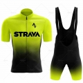 STRAVA 2022 Cycling Jersey Set Summer Short Sleeve Breathable Men's MTB Bike Cycling Clothing Maillot Ropa Ciclismo Uniform