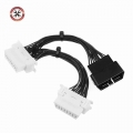 Stable &High Speed transmission 16 pin OBD2 OBDii OBD 2 Splitter Extension Cable one Male to Two Female Y Cable for ELM327|C