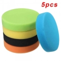 5Pcs Car Polishing Pads 5inch 125mm Flat Sponge Buffing Disc Vehicle Paint Care Buffing Wheel For Auto Polisher Buffer|Polishing