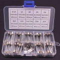 100/72pcs Car Fast-blow Glass Fuses Car Glass Tube Fuses 0.2-20a 0.5-30a Assorted Kit For Car Light Inflator Vacuum Cleaner - Fu