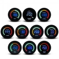 Dynoracing 2" 52mm 20 LED Digital Boost Water temp Oil temp Oil press Voltmeter Air fuel ratio Tachometer Rpm EGT Temp Gaug