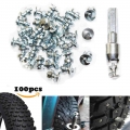 100pcs Tyre Spikes For Bicycle Shoes Boots Motorbik Truck Snow Studs For Fatbike Screw In Tire Stud Fishing Pernos De Tornillo -