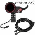 Lh100 24v/36v/48v/60v E-bike Display Thumb Throttle 2 In 1 Speedometer Control Panel For E-bike Electric Bike Bicycle Scooter -