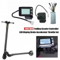 24V/36V Folding Scooter Controller Accessories Carbon Fiber Scooter Controller LCD Display Brake Accelerator Throttle Set|Electr