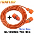 25 Feet 8m Orange Pu Car Washing Garden Watering Hose Pipe With Quick Connector High Pressure Car Washer Pipeline Conduit 5*8mm