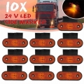 10PCS 24V LED Car Truck Side Marker Lights Turn Signal Lamp Rear Tail Light for Pickup Trailer Caravan Bus Boat RV Lorry|Truck L