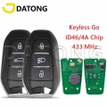 Datong World Car Remote Control Key For Peugeot 208 308 3008 508 5008 Citroen C4 C4l Ds4 Ds5 4a /id46 Chip 434mhz Keyless Entry