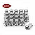 KKMOON 20Pcs Lug Nuts Bulge Acorn 12x1.5 Chrome Wheel Nut Valve Caps Replacement for Ford Fusion Focus Escape Car Accessories|Nu