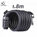 Bicycle lock anti theft mountain bike password lock 1.8m/1.2m cable lock bicycle riding accessories universal Electric bicycle|B