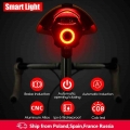 Bicycle Tail Rear Light Smart Auto Brake Sensing Light IPX6 Waterproof USB Charge Cycling Tail Taillight Bike Warning LED Lights