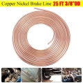 25Ft 7.62m Roll Tube Coil of 3/8'' OD 3/16'' OD Copper Nickel/Zinc Brake Hose Line Tubing Pipe Replacement Anti