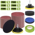 3inch 75mm Sandpaper Discs Buffer Polishing Pad Sanding Paper Kits For Car Light Polish Restoration Headlights Repair Refurbish