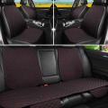 5 Seats Flax Car Seat Cover Protector With Backrest Front Rear Seat Back Waist Washable Cushion Pad Mat For Auto - Automobiles S