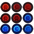 2" 52mm Car Boost/water Temp/oil Temp/oil Press/volt/tachometer/vacuum/air Fuel Ratio/egt Gauge Red&blue Dual Led+ Gaug