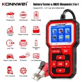 KONNWEI Car Battery Tester 12V automatic Analyzer obd2 Scanner Automobile KW681 Power Pulse Repair For Car Battery Charger Tool|