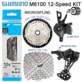 Shimano Deore M6100 1x12 Speed Groupset M6100 Chain Mtb Shifter Derailleur 12v K7 46t 50t 52t Hg Flywheel Micro Spline Cassette