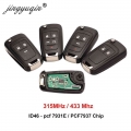 Jingyuqin 315/433mhz Id46 Pcf7931e /7937 Car Remote Key For Chevrolet Cruze Aveo Epica Lova Camaro Impala Trax Orlando 2/3/4 Btn