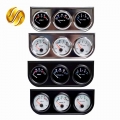 Dragon Gauge Car Triple Gauge 52mm Voltage / Water Temp (celsius) / Oil Press Black / Chrome Bezel 3-in-1 Kit Meter - Water Temp