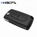 2 Buttons Car Key Case For Peugeot 207 307 206 308 407 408 For Citroen C3 Picasso Replacement Remote Folding Flip Key Shell Fob