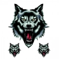 Motorcycle Motorbike Car Scooter Stickers Wolf Head Skull Head Fire Flame For Honda Yamaha Suzuki Kawasaki Ktm - Decals & St