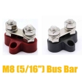 1x Heavy Bus Bar Terminal Studs M8 (5/16") Dc48v Red Black Heavy- Terminal Studs Busbar Universal For Car Boat Caravan - Fu