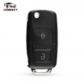 Dandkey Flip Remote Key Case Shell For Vw Volkswagen Mk4 Bora Golf Passat Polo Alhambra Touran 2 Bunttons Folding Key With Logo