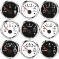 Waterproof 52MM Gauge 0 190ohm Sewage/Water/Fuel Level Gauge Oil Temperature Gauge Pressure with Alarm for Boat Car Voltmeter|Fu