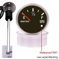 52mm Boat Car Water Level Gauge 0~190 ohm Water Level Sensor With Low Level Warning & Backlight for 9~32V|Fuel Gauges| -