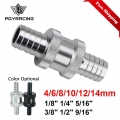 6 Size 4MM / 6MM / 8MM / 10MM / 12MM / 16MM Non Return One Way Fuel Check Valve Aluminum Alloy Petrol Diesel PQY FCV|Vehicle Che