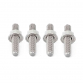 4 Pcs Exhaust Port Studs & Nuts Pipe Butt Screws Both Ends Screw In Bolts for Harley Big Twin 84 16 Sportster XL 1200 883 86