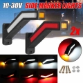 2pcs Led Trailer Lights Dynamic Led Turn Signals Side Marker Light Car Van Outline Marker Truck Light Brake Stop Signal Lamp|Tru