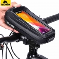 WILD MAN Waterproof Bike Front Top Tube Bag Cycling Handlebar Bag Touch Screen Bicycle Frame Bag 6.7 Inch Mobile Phone Case|Bicy