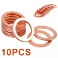 10 Pieces/Set 10*14*1mm Sump Plug Oil Seal Tools Fasteners Accessories For Car Truck Vehicle Solid Copper Crush Washers|Full Set