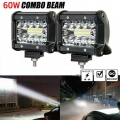 60w Led Combo Light Bar Offroad Spot Flood Beam Headlights For Auto Truck Car Suv Barra Work Light 12v - Light Bar/work Light -