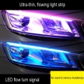 1 Piece Ultra-thin Car Led Daytime Running Light Soft Tube Led Strip Colorful Water Light Guide Car Light Strips Light Strip - S