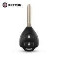 Keyyou 2 Button Uncut Replacement Plastic Remote Car Key Shell Cae Fob Blank Keys For Toyota Corolla Rav4 Toy43 Blade - Car Key