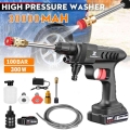 Portable Car Wash Washer Gun Wireless 100Bar High Pressure Foam Generator Water Gun Spray 30000mAh Battery Cleaning Auto Device